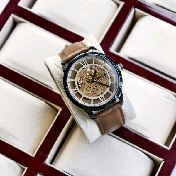Most Demanded Foshel Analog Quartz Movement Watch With High Quality Strap Best finishing Body & Case - SRF2