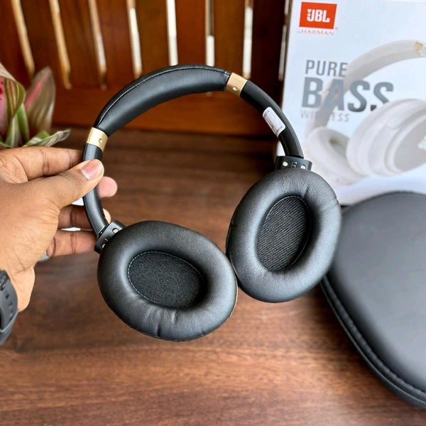 Wireless Active Noise Cancellation Over-Ear Headphones, BT 5 Foldable Headset, Dual Device Connection Upto 8-Hour Battery Life, For Travel Home Office - Black