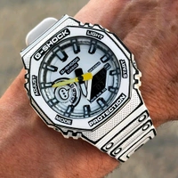Analog And Digital Manga Edition Classic Top Quality Watch | Day Chronograph, AutoLight, World Time with Automatic Reset - White
