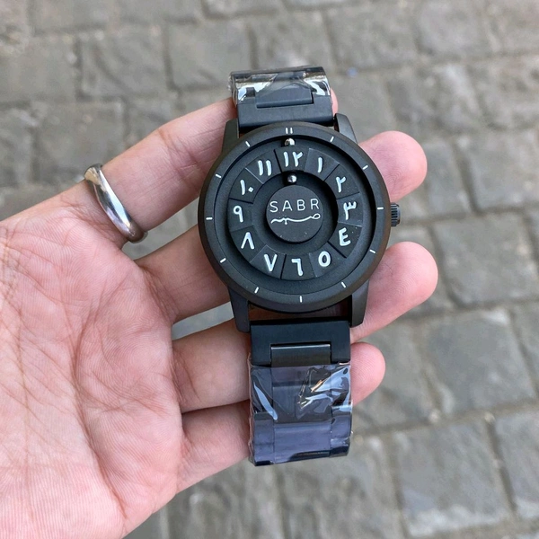New Sabr Magnetic Magnetic Ball Unique Watch For Men | New Fashionable Business Mens Watch Creative Unique Rotating Magnetic Beads Black Classic Watch Exquisite Watch - SRB1