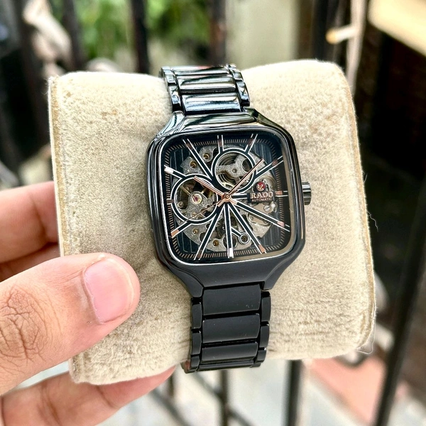 Analog Skeleton Open Heart True Sqaure Original Automatic Open Heart Machinery watch