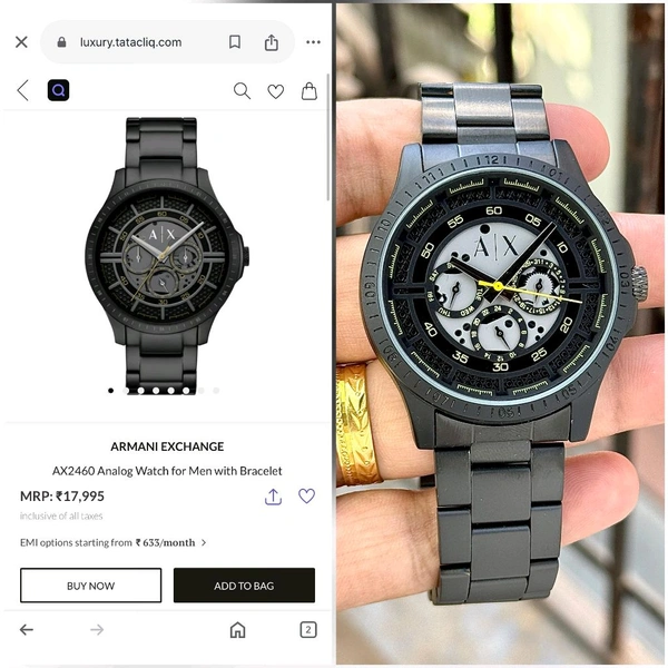 Analog AX2460 Chronograph Quartz Movement Watch
