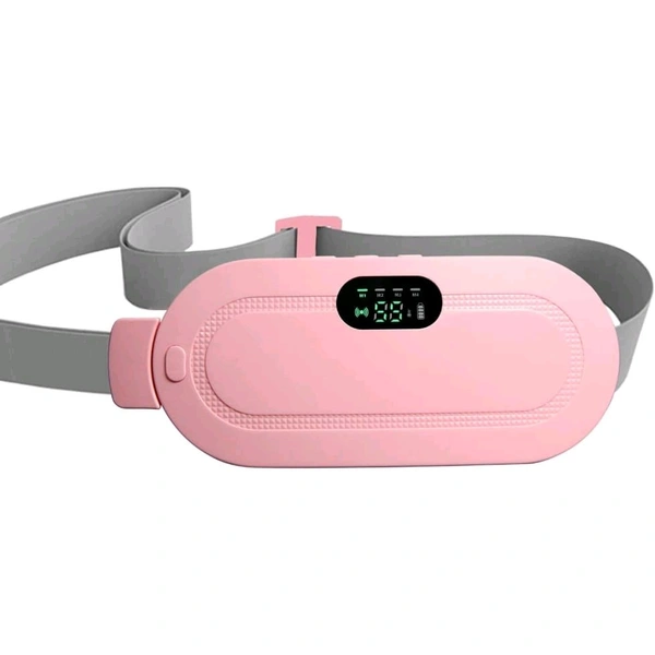 Portable Cordless Heating Pad, Electric Waist Belt Device, Fast Heating Pad with 3 Heat Levels and 3 Massage Modes, Back or Belly Heating Pad for Women and Girl