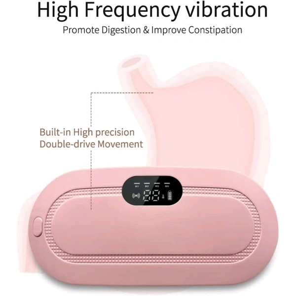 Portable Cordless Heating Pad, Electric Waist Belt Device, Fast Heating Pad with 3 Heat Levels and 3 Massage Modes, Back or Belly Heating Pad for Women and Girl