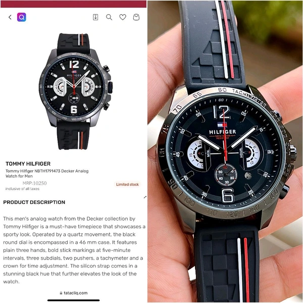 Analog Decker Chronograph Quality quartz Chronograph Engine Watch