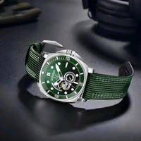 Analog Tourbillon Quality Automatic Machinery With Smooth Movement Watch
