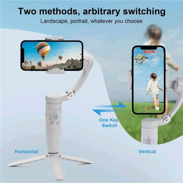 M1 3-AXIS Merak One Original Gimbal | Advanced Gyroscope | Shake-Free Footage | Real Time Charging | Manunt Zooming, Time-Lapse, Honzontal & Portait mode | Ideal for Vlogging & Travel 