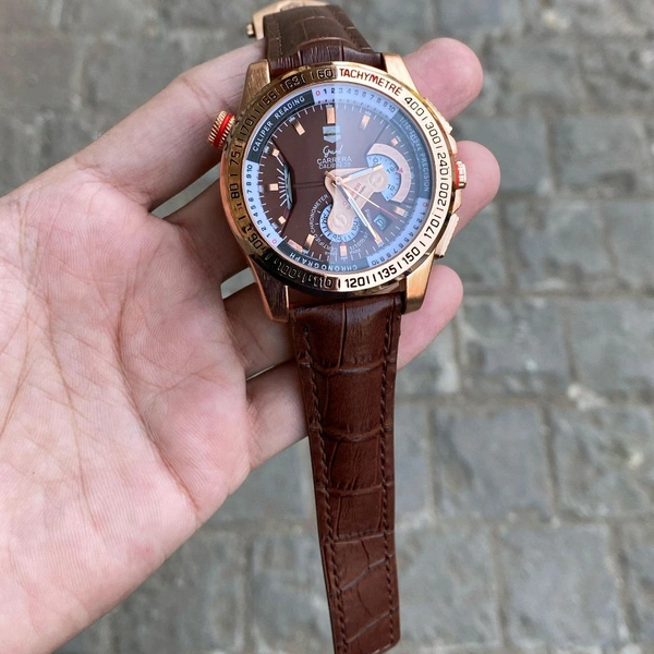 Analog Carrera Calibre 36 Heavy Quality Stop Watch Quartz Machinery Watch - SRB2