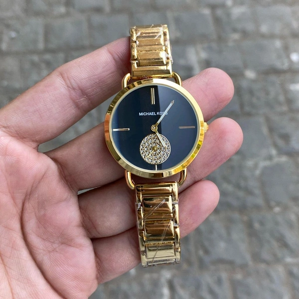 Analog Portia Gold Portia MK3788 Quality Battery Operated Quartz Machinery Watch - SRM2
