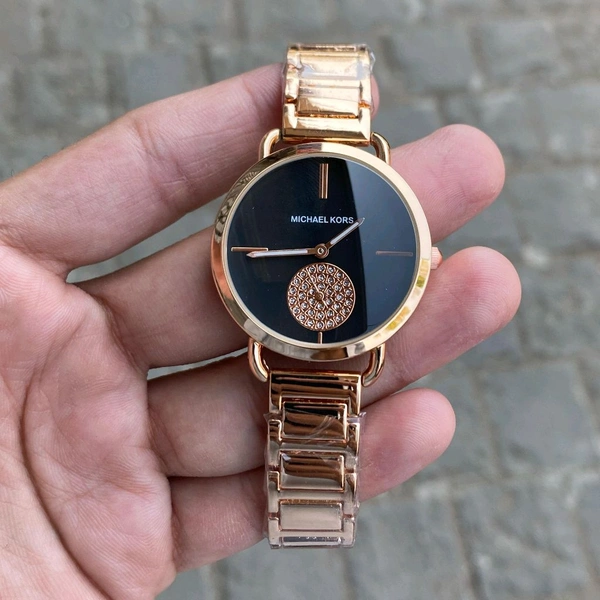 Analog Portia Gold Portia MK3788 Quality Battery Operated Quartz Machinery Watch - SRM2