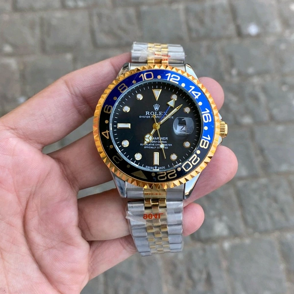 Analog Gmt Master All Working Highest Quality Stainless Steel Bracelet Watch - STR2