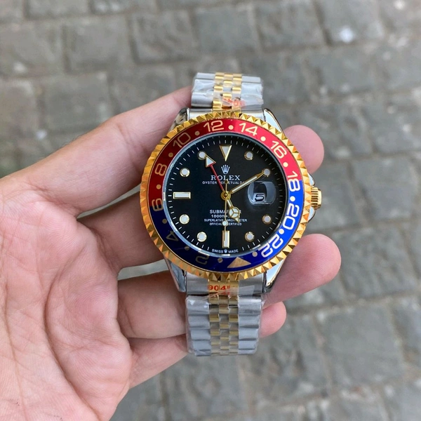 Analog Gmt Master All Working Highest Quality Stainless Steel Bracelet Watch - STR5