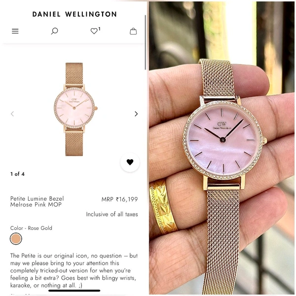 Analog Petite Lumine Bezel Durable Quartz Movement Watch 