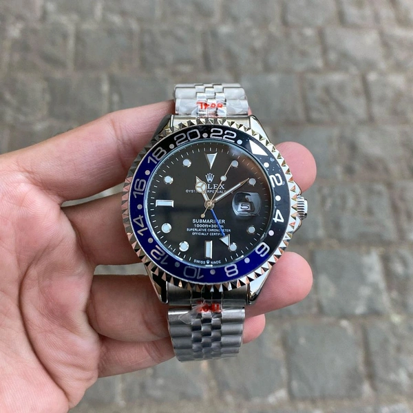 Analog Gmt Master All Working Highest Quality Stainless Steel Bracelet Watch - SRV3