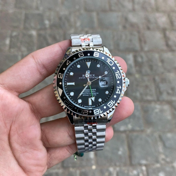 Analog Gmt Master All Working Highest Quality Stainless Steel Bracelet Watch - SRV4