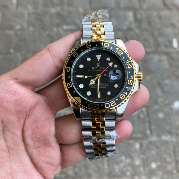 Analog Gmt Master All Working Highest Quality Stainless Steel Bracelet Watch - SRV5