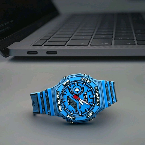 Analog And Digital Manga Edition Classic Top Quality Watch | Day Chronograph, AutoLight, World Time with Automatic Reset
