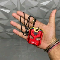 Z27 High Quality Metal Body Tws With Premium Neck Chain, Best Gaming Wireless Buds  - Red