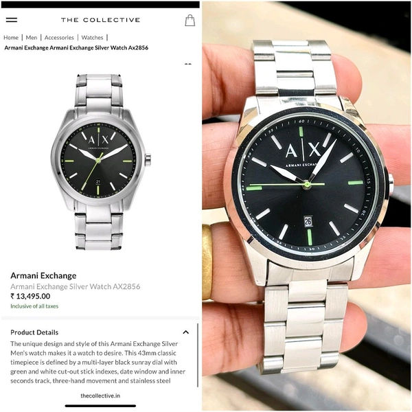 Analog AX2856 Guaranteed Top End Next To Original Quality Watch