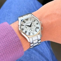 Analog Stainless Steel Gunmetal White dial Valente chronograph now Available & Ready to Ship today