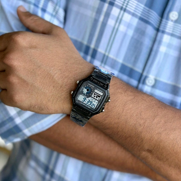 Most Demanded Digital High Quality Watch With High Quality Strap Best finishing Body & Case
 - Black