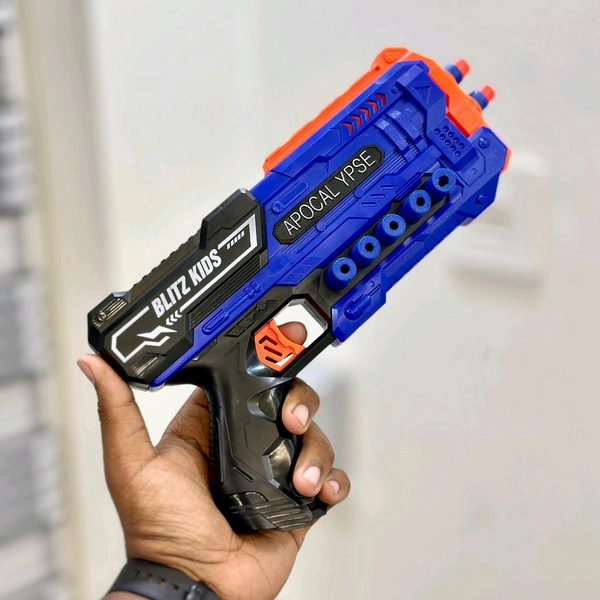 Blitz Kids Dart Blaster Gun Toy – 12 Pcs Soft Bullet Foam Shooter | Warrior Series (Age 6+)