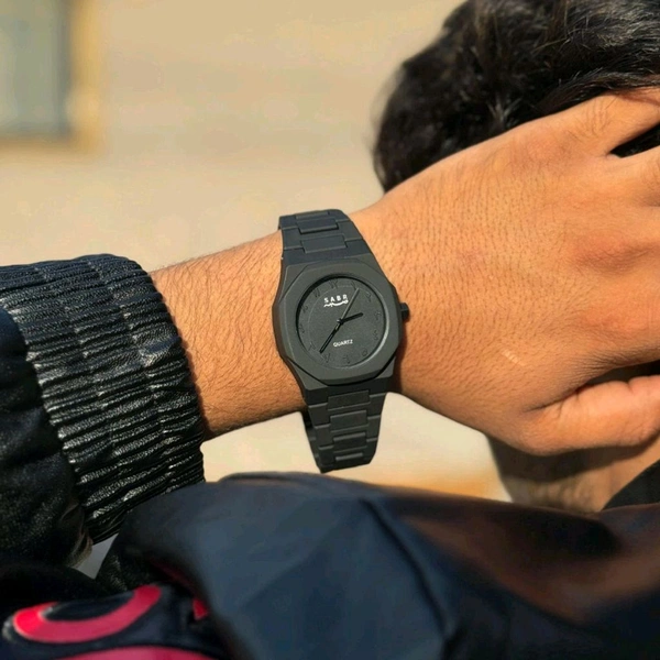 Sabr Minimal Matte Arabic Dial Watch (Black) | Luxury-Inspired Design  - SRB1