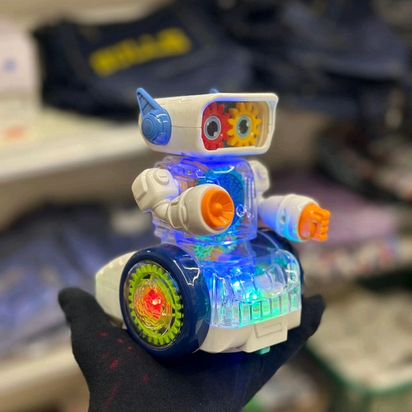 Rotating Gear Robot Toy – Light-Up, Music & Electric Walking