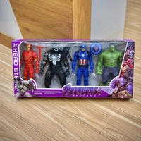 Superhero Action Figures Set – Avengers Style Toys for Kids, Includes Iron Hero, Venom, Captain, and Hulk | Gift for Boys