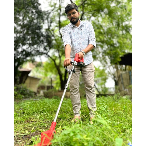48V Electric Grass Cutter with Dual Battery – High-Power Brush Cutter for Garden & Farm Use
