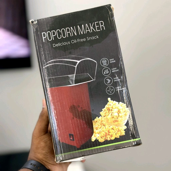 Oil-Free Hot Air Popcorn Maker – Quick, Easy, & Healthy Snack for Home