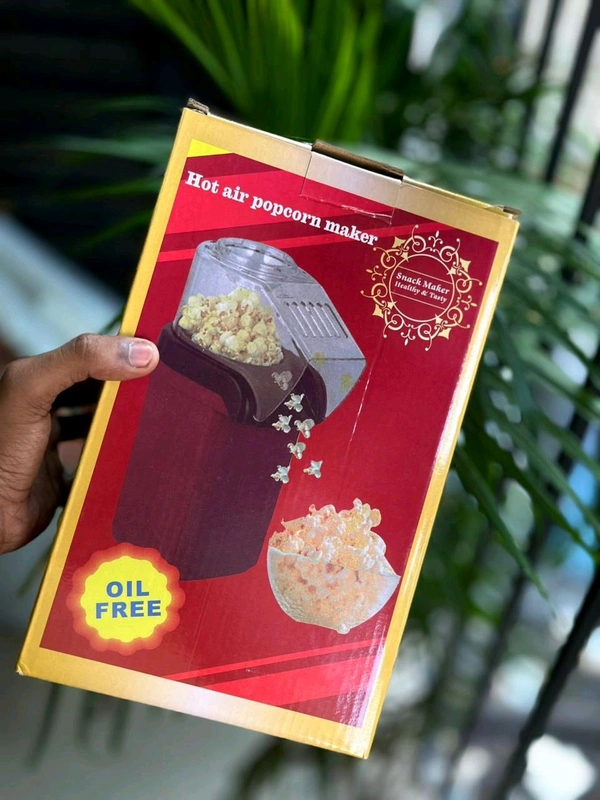 Oil-Free Hot Air Popcorn Maker – Quick, Easy, & Healthy Snack for Home