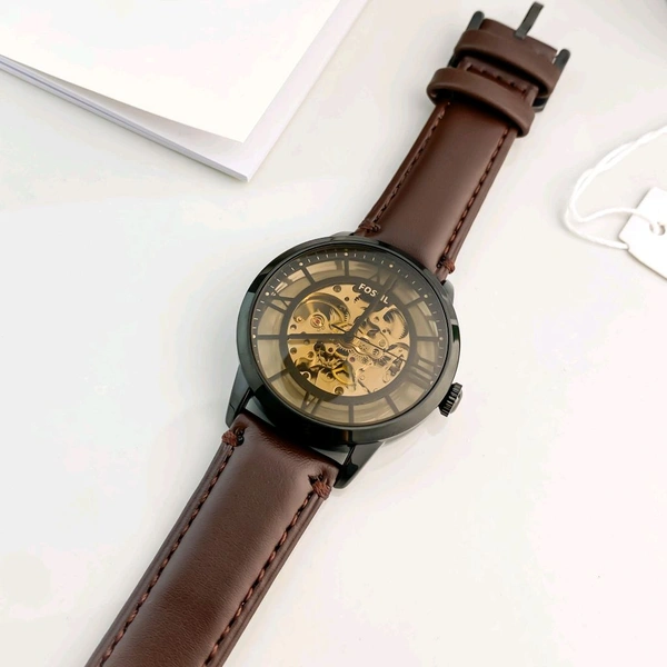 Analog Townsman Automatic Dark Brown Leather Watch