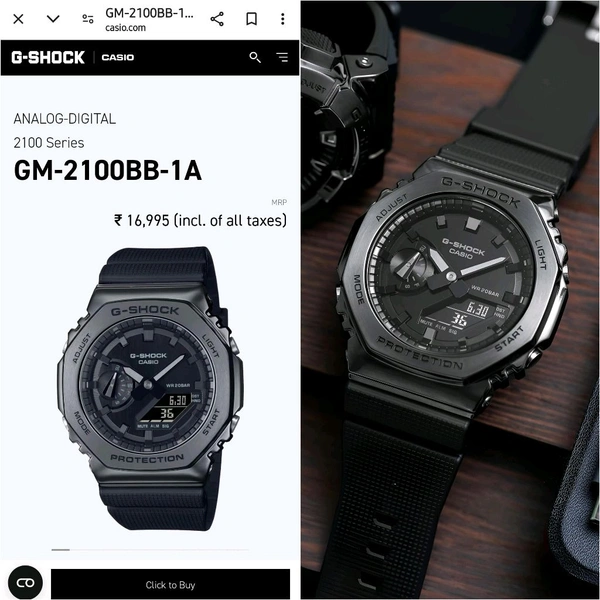 Most Demanded Analog GBM-2100B-7A Working Day Chronograph, AutoLight, World Time For Men
 