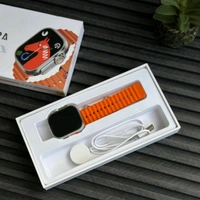 WS9 Ultra Smartwatch with GPS, Google Assistant, Games, HD Display, Bluetooth Calling & Wireless Charging | Compatible with Android & iOS | Premium Budget Ultra Smartwatch - Orange