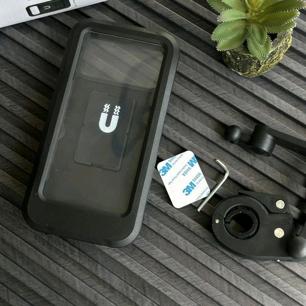 Waterproof Bike Phone Holder with 360° Rotation | Universal Motorcycle & Bicycle Handlebar Mount | Touchscreen Compatible | All-Weather Protection | Shockproof | Anti-Theft Design