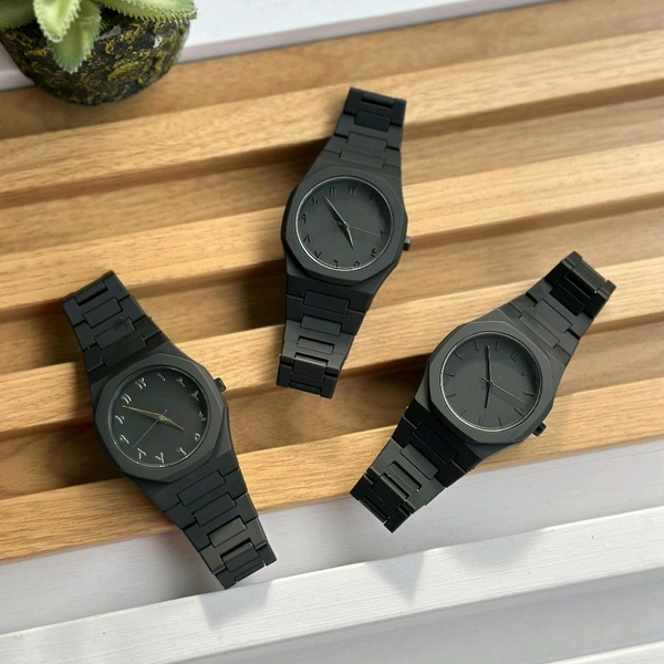 Arabic Aura Elegant Men's Quartz Watch | Ultra Lightweight | Premium Matte Finish | Multiple Dial Styles | Business Casual Style Watch |With Giftbox - Black Arabic