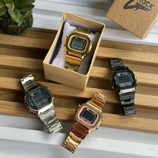 Most Demanded Digital High Quality Watch With High Quality Strap Best finishing Body & Case  - Gold