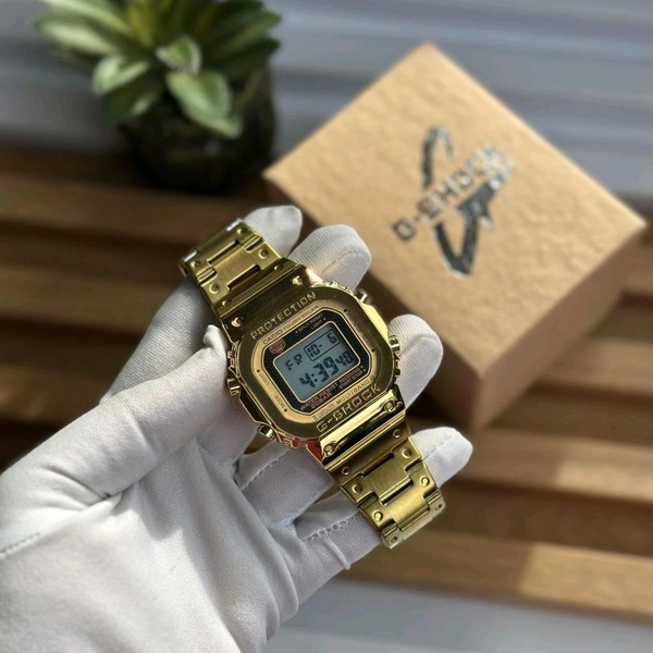 Most Demanded Digital High Quality Watch With High Quality Strap Best finishing Body & Case  - Gold