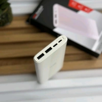 10000mAh Powerbank With 4 Build In Cables | Lithium Polymer Power Bank | Plastic Casing, Lightweight | Extra Ports | For Mobile, Earbuds, Smartwatch, Speaker, Tablet - White