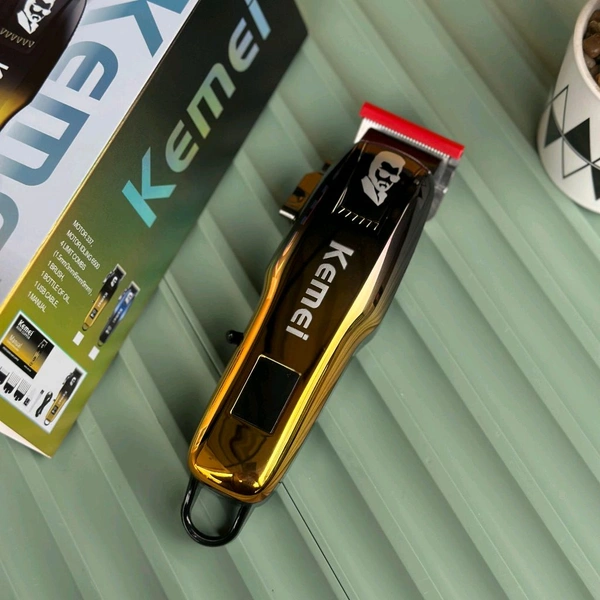 Kemei KM-730A Professional Hair Clipper – Gold Edition - Gold Black