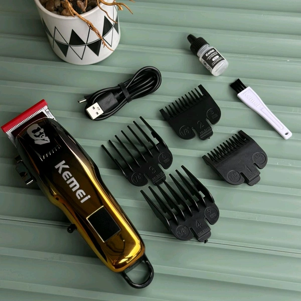 Kemei KM-730A Professional Hair Clipper – Gold Edition - Gold Black