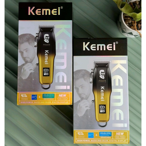 Kemei KM-730A Professional Hair Clipper – Gold Edition - Gold Black