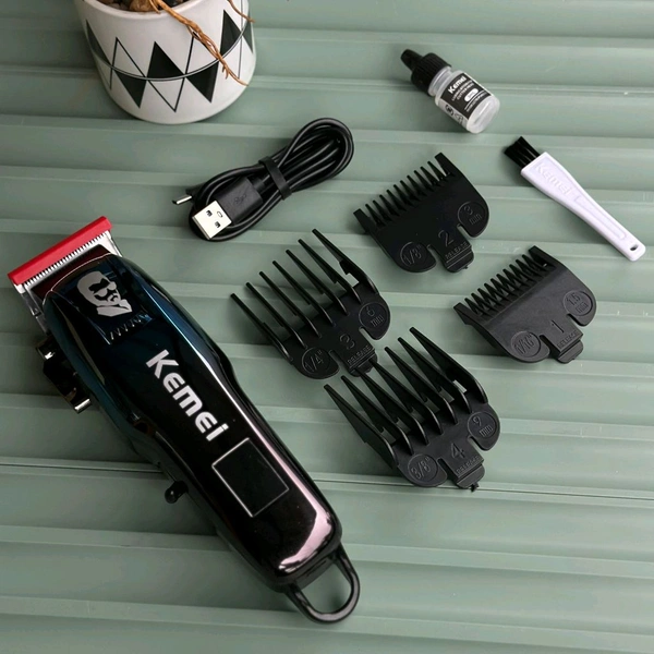 Kemei KM-730A Professional Hair Clipper – Gold Edition - Black