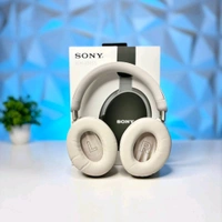 Foldable Wireless Head-Mounted Earphones with Carry Case – Ideal for Travel, Work & School - White