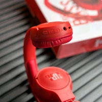 Wireless Earphone Headphones With Microphone Lightweight, For Music Lovers & Professionals - Suitable for Travel, Office & Home, 5-6 Hours Playback Time, High Quality Model
 - Red