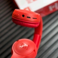 Wireless Earphone Headphones With Microphone Lightweight, For Music Lovers & Professionals - Suitable for Travel, Office & Home, 5-6 Hours Playback Time, High Quality Model
 - Red