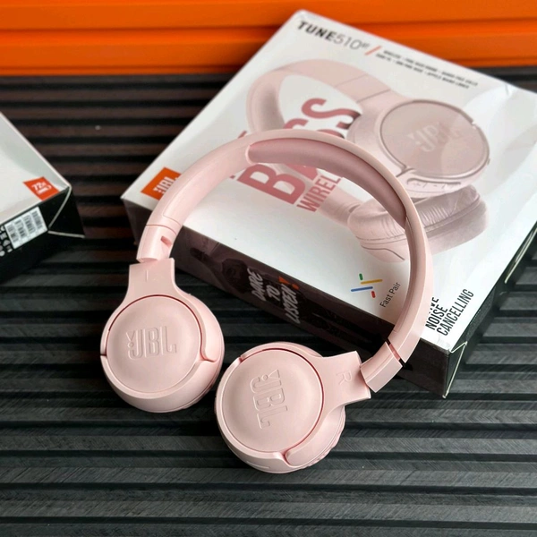 Wireless Earphone Headphones With Microphone Lightweight, For Music Lovers & Professionals - Suitable for Travel, Office & Home, 5-6 Hours Playback Time, High Quality Model
 - Pink