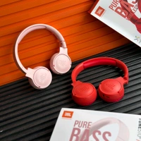 Wireless Earphone Headphones With Microphone Lightweight, For Music Lovers & Professionals - Suitable for Travel, Office & Home, 5-6 Hours Playback Time, High Quality Model
 - Pink
