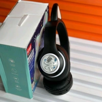 Wireless Earphones With Microphone And LED Light, Wireless High Fidelity Sound Quality, Volume Control Ear Hanging Earphones - Black